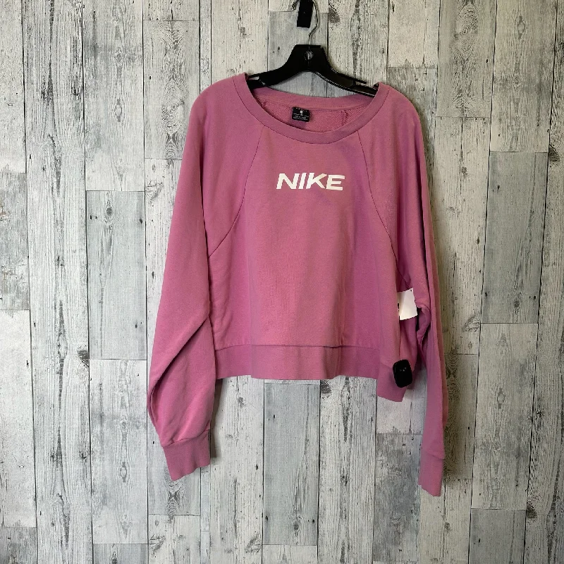 Athletic Sweatshirt Crewneck By Nike Apparel In Pink, Size: L Casual Men's Loose